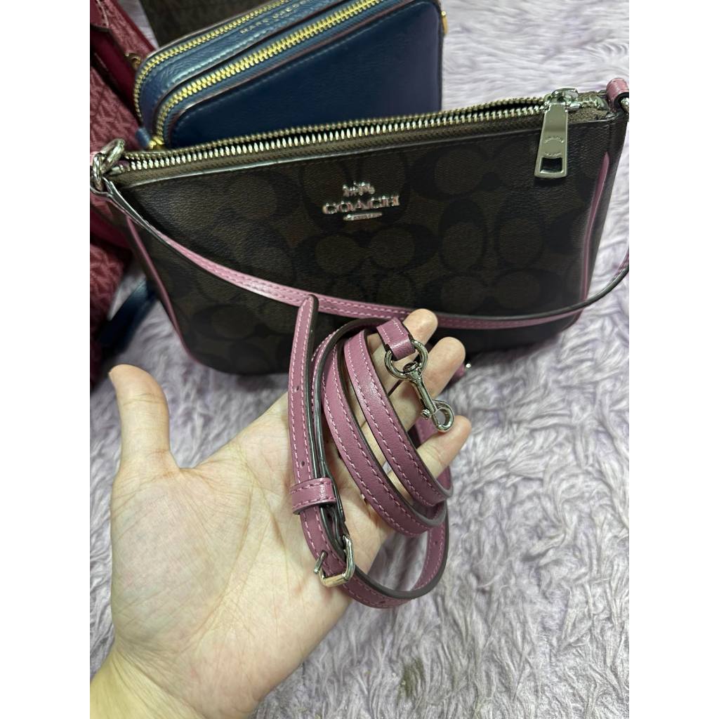 ORIG Preloved CCH Top Handle Pouch Crossbody Small Brown/Pink Bag