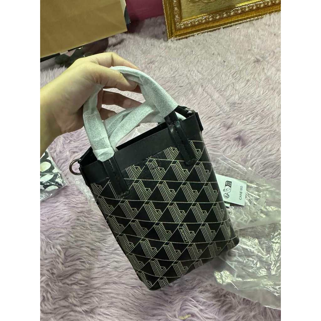 ORIG & IMPORTED LCT Zely Coated Canvas Monogram Mini Tote Black Bag