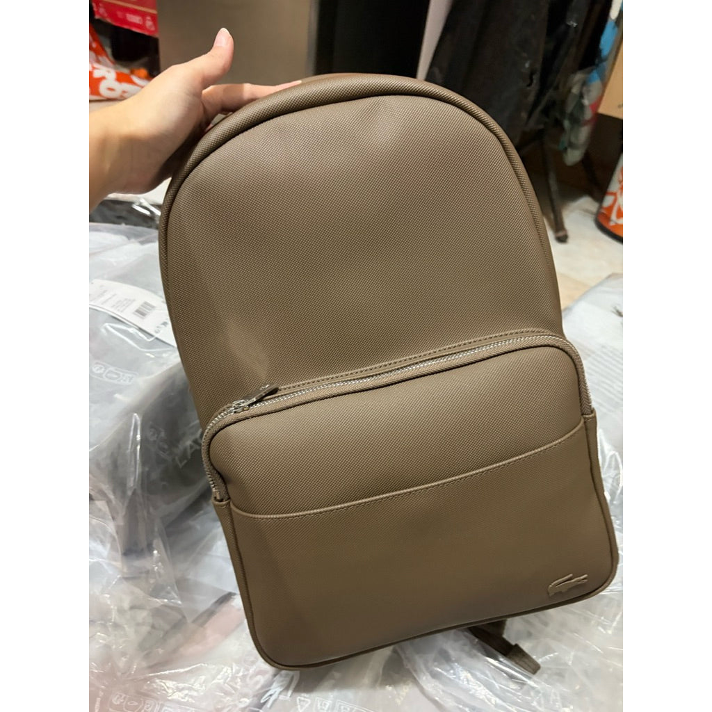ORIG & IMPORTED LCT Men's Petit Piqué Large Black Brown Backpack Bag