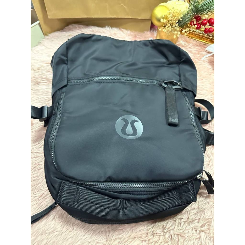 ORIG & IMPORTED Lululemon New Crew Backpack 22L Large Laptop Backpack Bag Pink/Black/Green