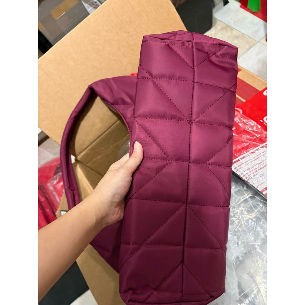 ORIG & IMPORTED Karl Lagerfeld KL Medium Hobo Shoulder Nylon Voyage Tote Red/Pink Bag