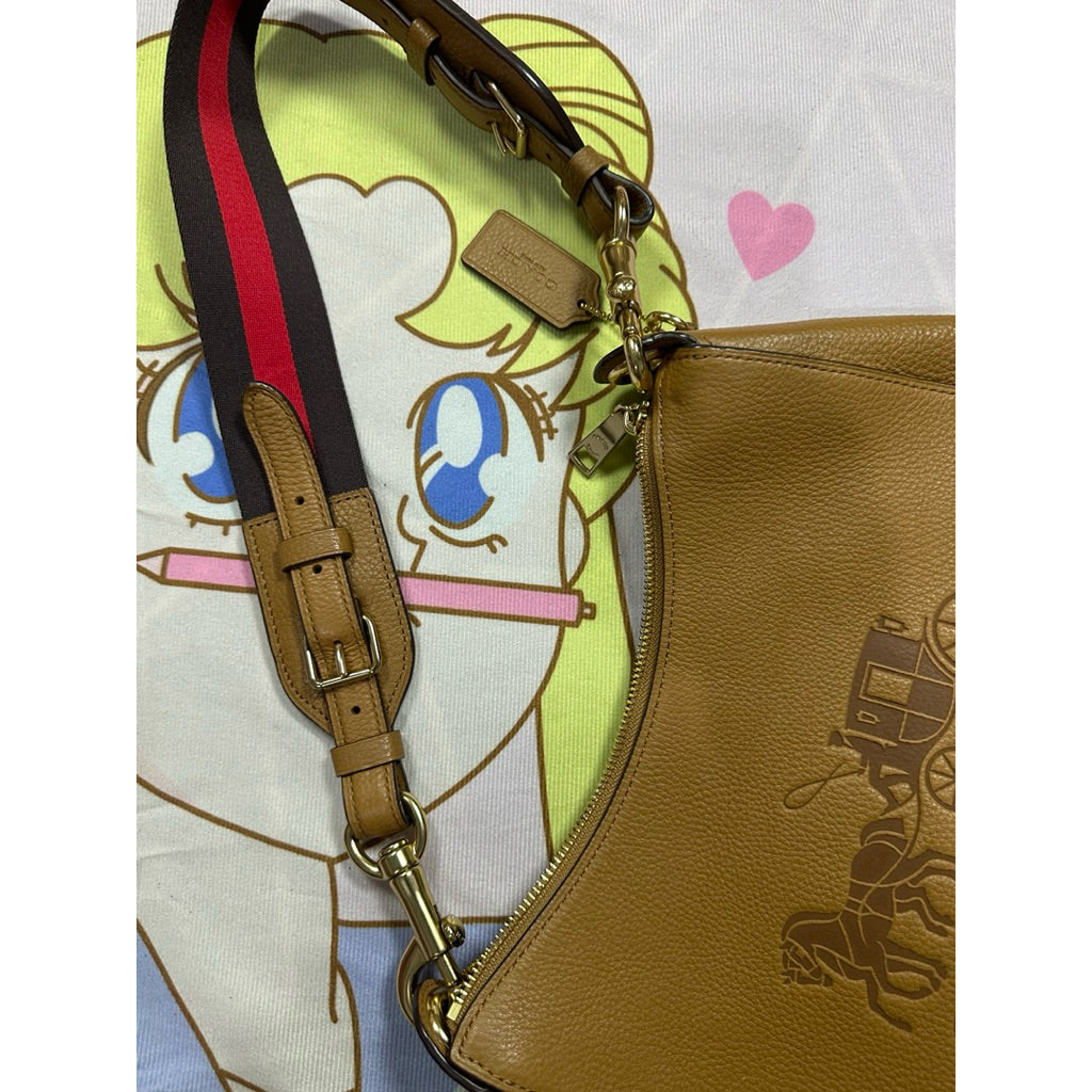 ORIG Preloved Coach Jes Hobo Large Brown Shoulder Bag