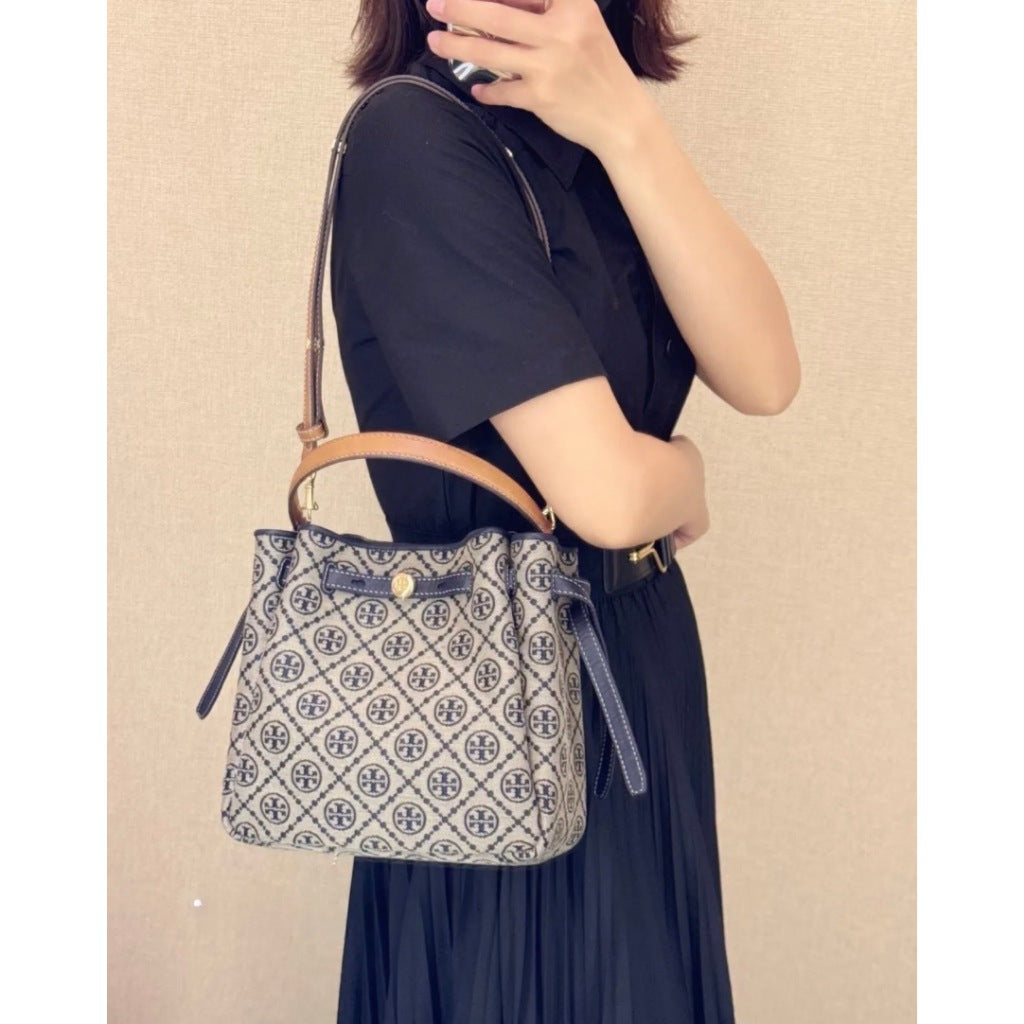 ORIG & IMPORTED Tory TB T-Monogram Romy bucket bag