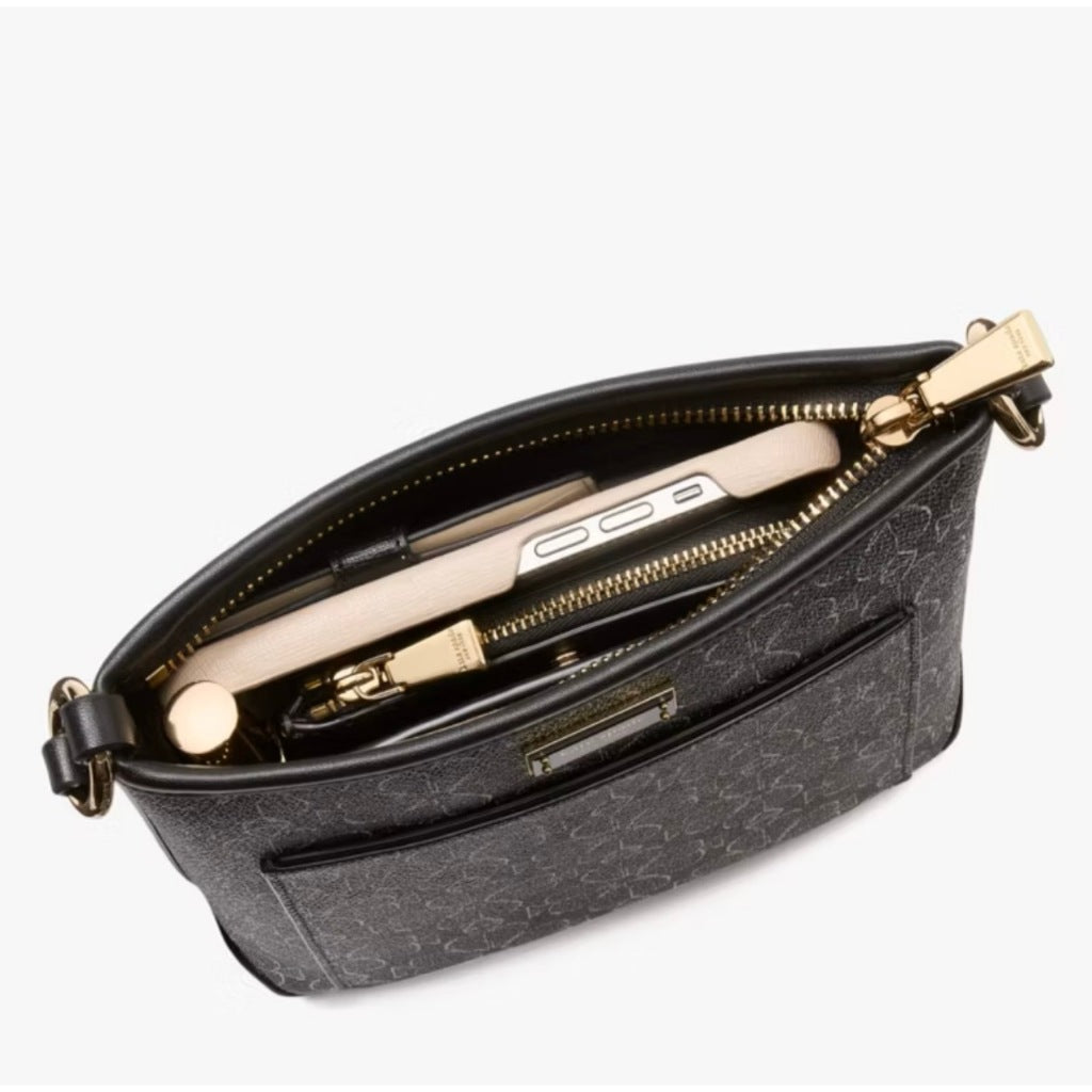 ORIG & IMPORTED KS Spade Flower Small Swingpack Slim Black/Beige Bag