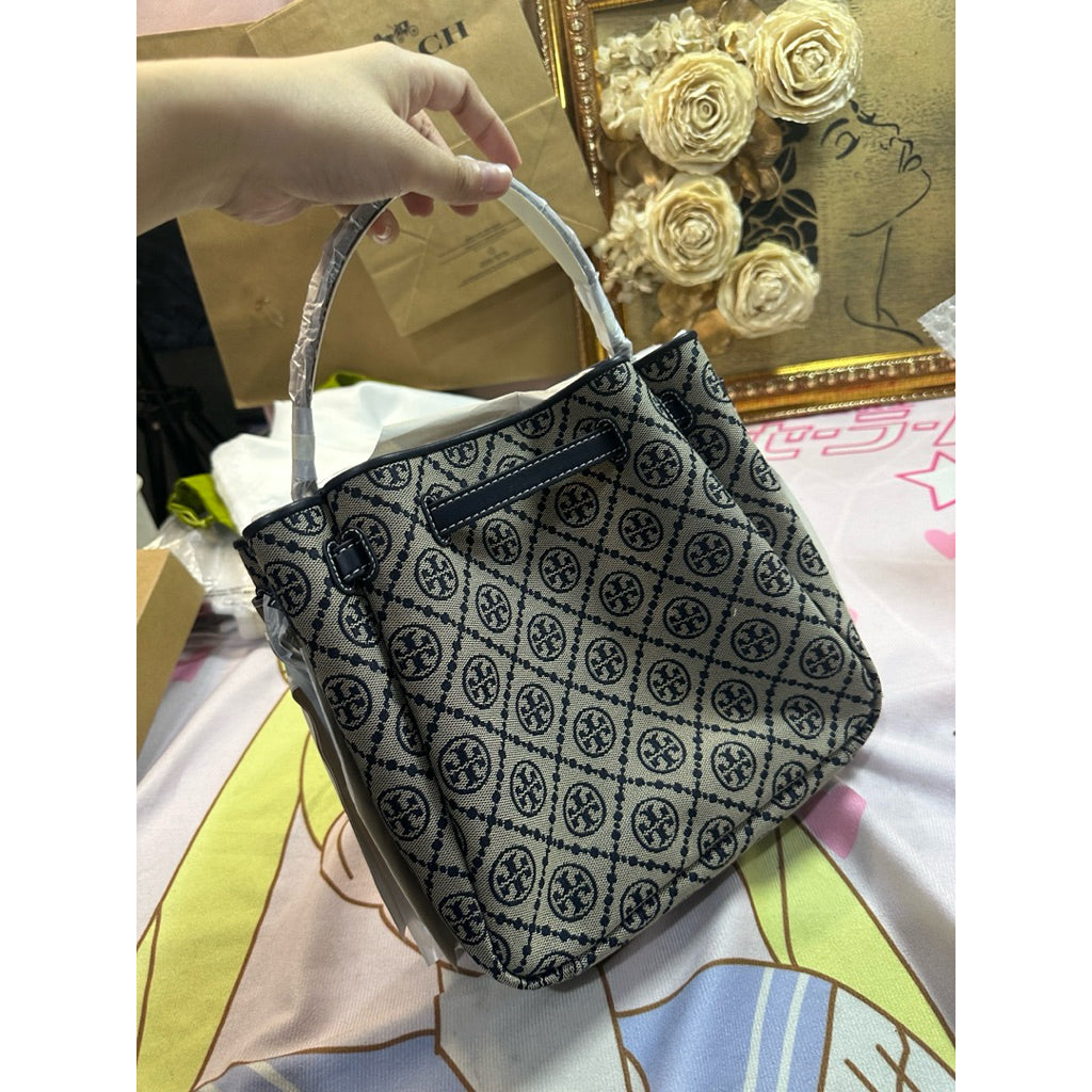 ORIG & IMPORTED Tory TB T-Monogram Romy bucket bag