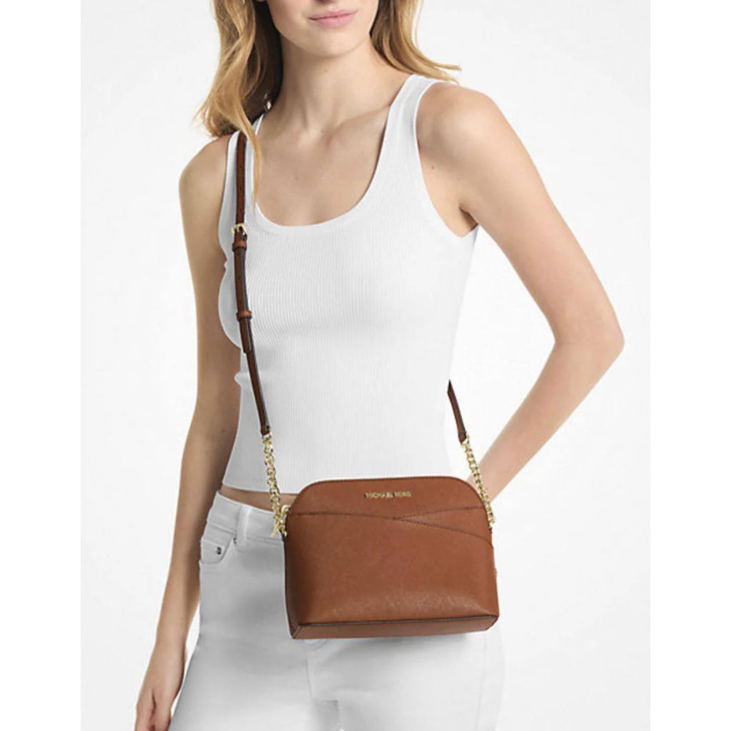 ORIG & IMPORTED MK Jet Set Travel Medium Dome Crossbody Bag Brown