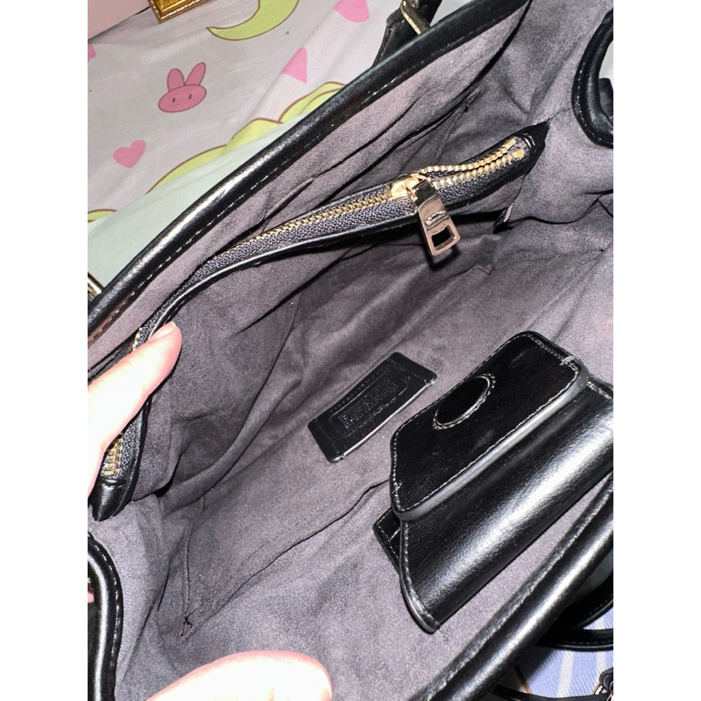 ORIG Preloved RARE CCH Margot Carryall Signature Brown Black Satchel Bag