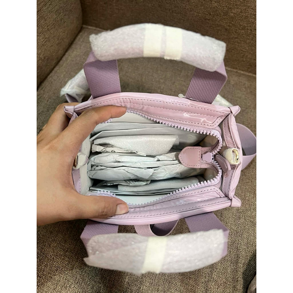 ORIG & IMPORTED KS Kip Puffy Mini Tote Bag Lavender Smoke Purple