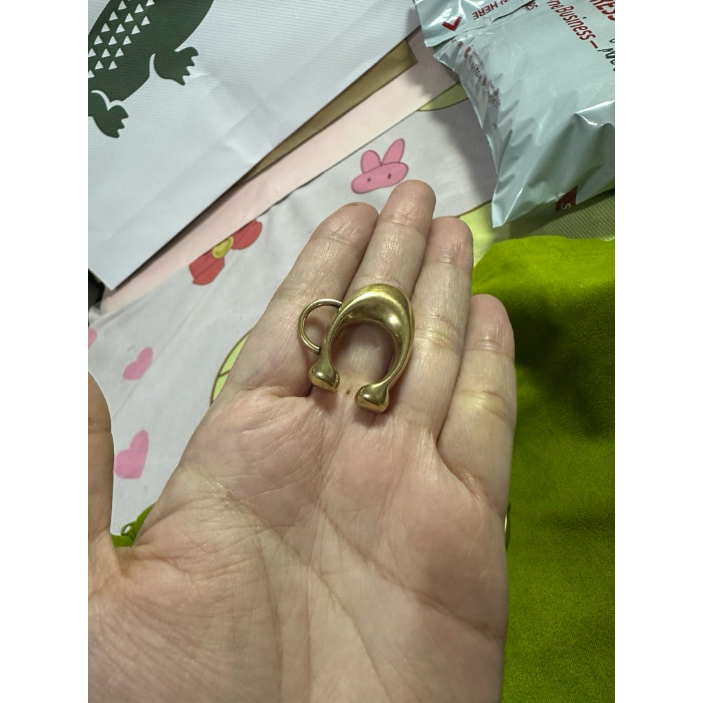ORIG HangTag Bag Charm Letter C With Chain Keychain