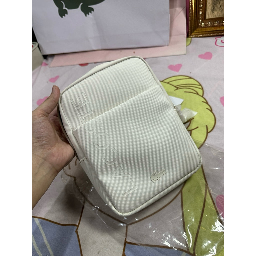 Preloved LCT Unisex L.12.12 Branded Zippered Small Flat Men’s Bag White Unisex