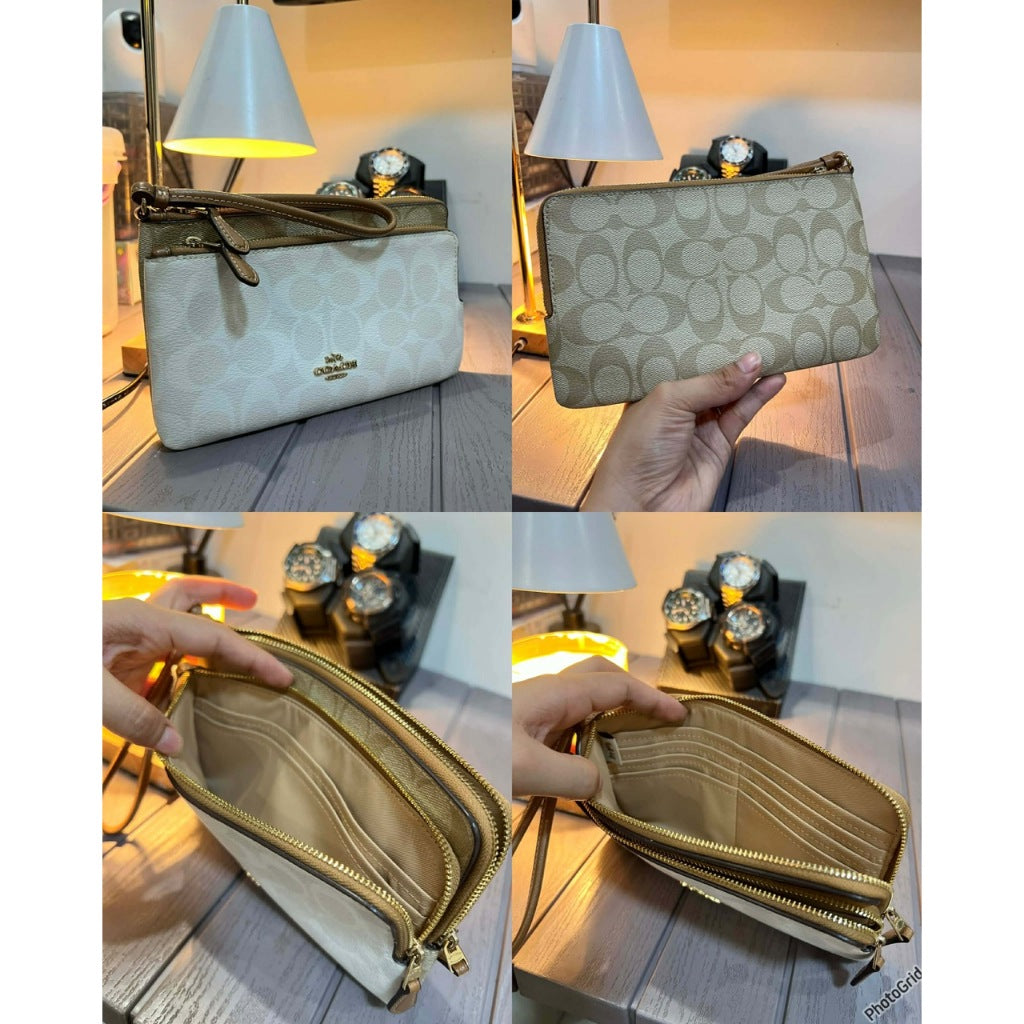 ORIG & IMPORTED CCH Double Zip Large Phone Wallet Wristlet