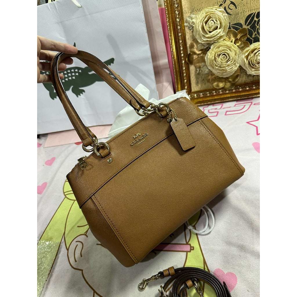 ORIG Preloved RARE CCH Mini Brooke Carryall Satchel Brown Bag