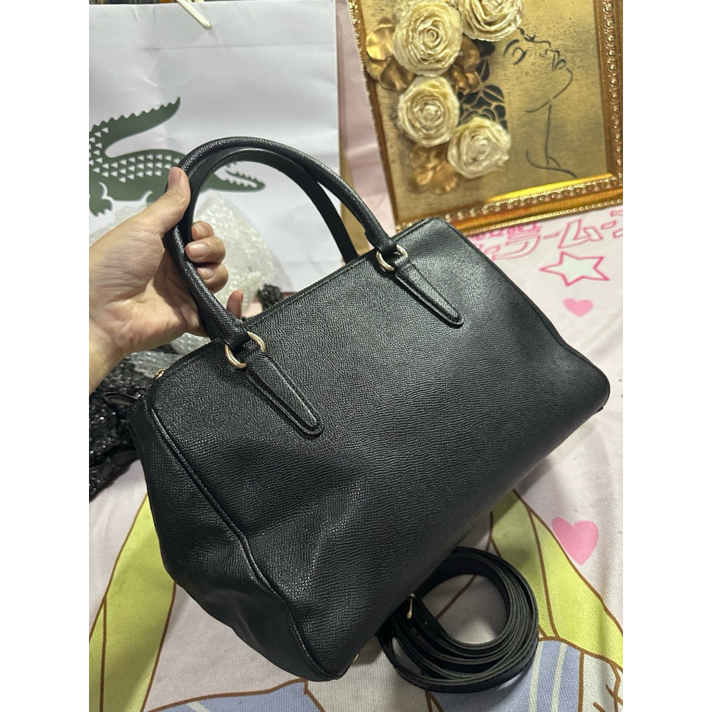 ORIG Preloved CCH Small Surrey Carryall Black Satchel Bag