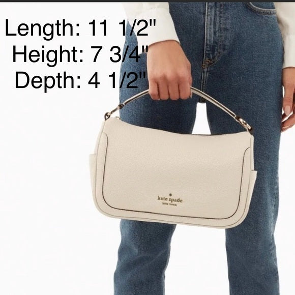 ORIG Preloved KS Smoosh Satchel Hobo Medium White Bag
