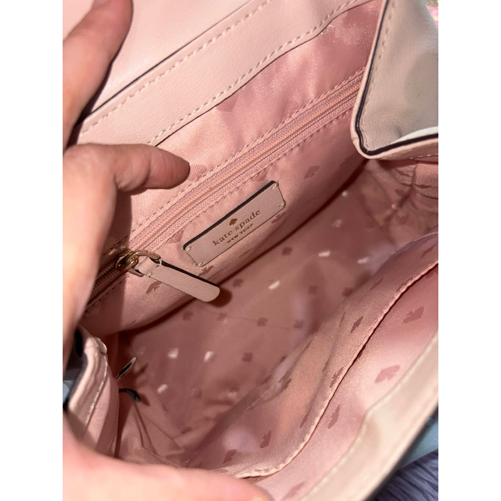 ORIG Preloved KS Adel Medium Flap Beige Backpack Bag