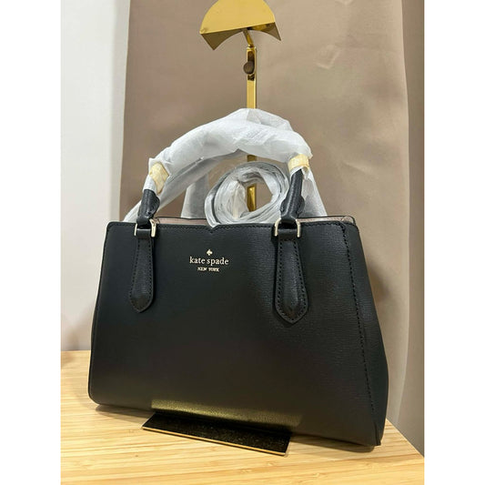 ORIG & IMPORTED KS Tippy Small Triple Compartment Satchel Black Bag
