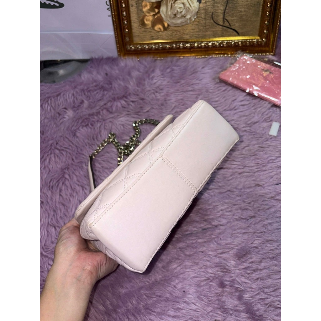 ORIG Preloved KS Natalia Small Flap Crossbody Bag in a quilted light pink