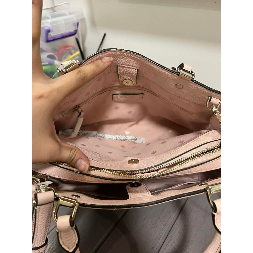 ORIG Preloved KS Leila Medium Triple Compartment Satchel Pink Bag