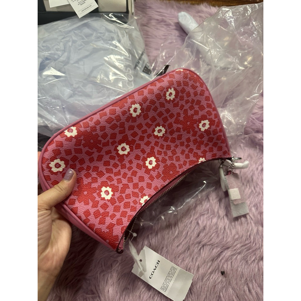 ORIG & IMPORTED CCH Teri Shoulder Red Pink Bag With Floral Print
