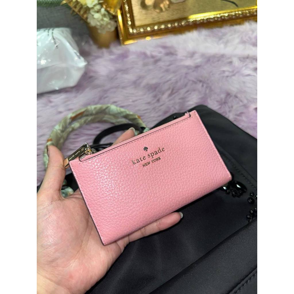 ORIG Preloved KS Leila Small Slim Bifold Wallet Pink