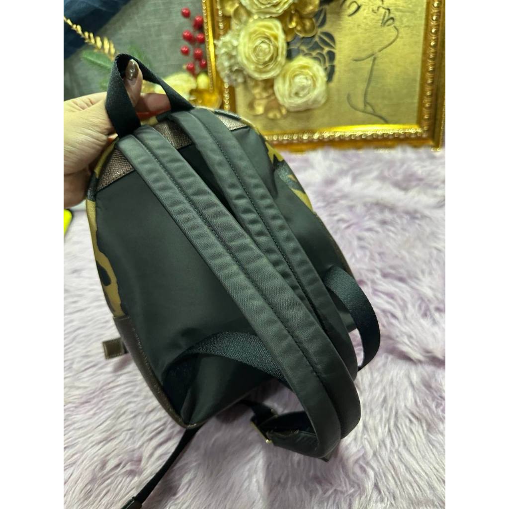 ORIG Preloved CCH Mini Charlie Backpack With Leopard Print Brown Small Bag