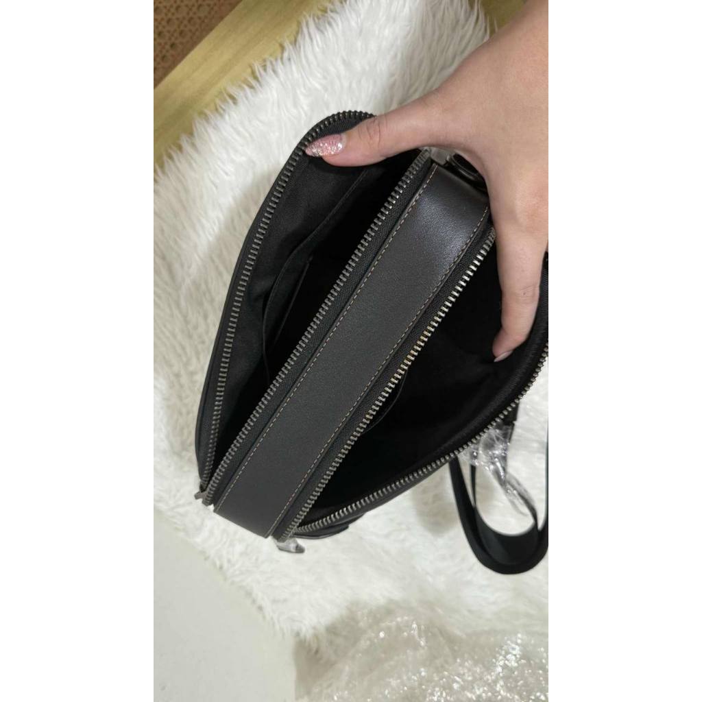 ORIG Preloved CCH Graham Crossbody Black Double Zip Men Bag