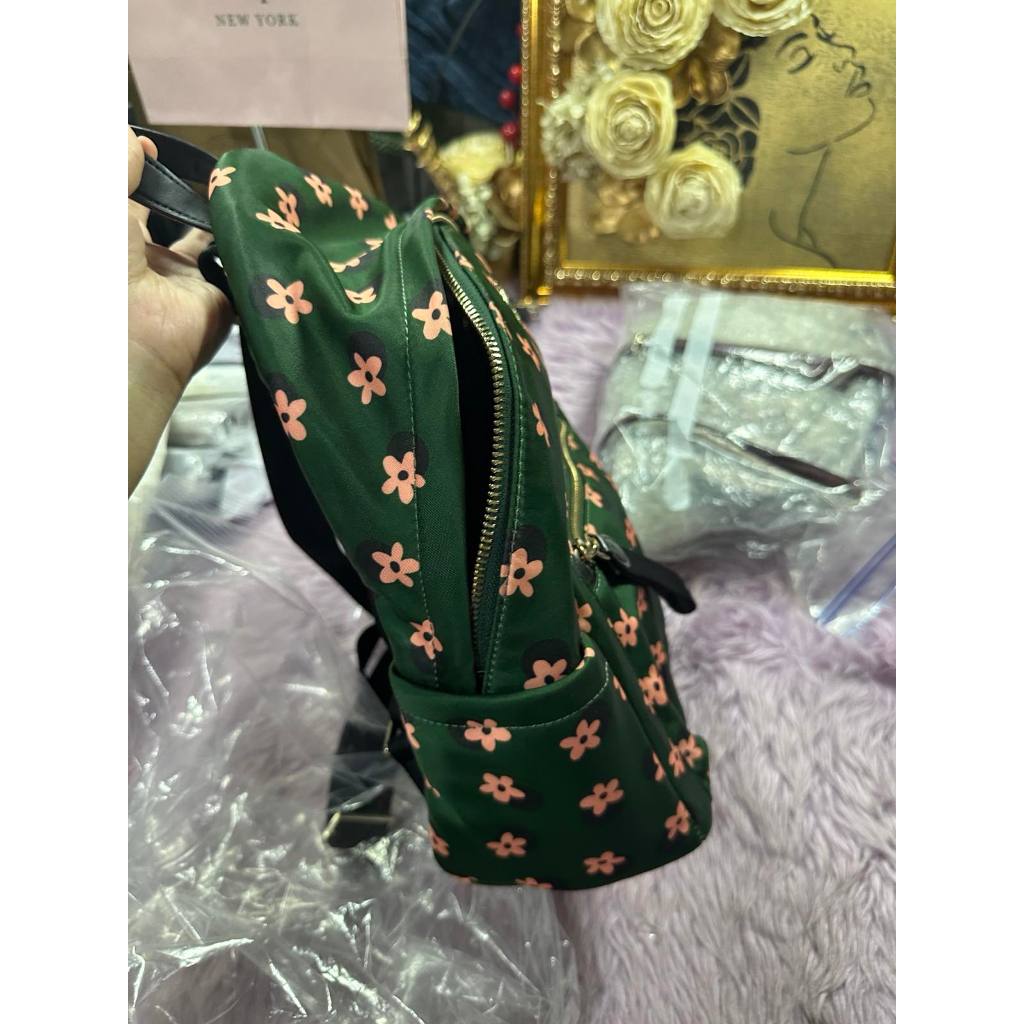 ORIG Preloved KS Chelsea Nylon Green Floral Medium Bag