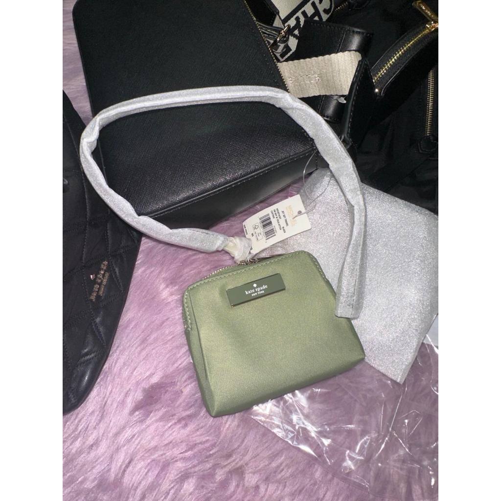 ORIG & IMPORTED KS Carter Nylon Card Case Lanyard Green Small Wallet