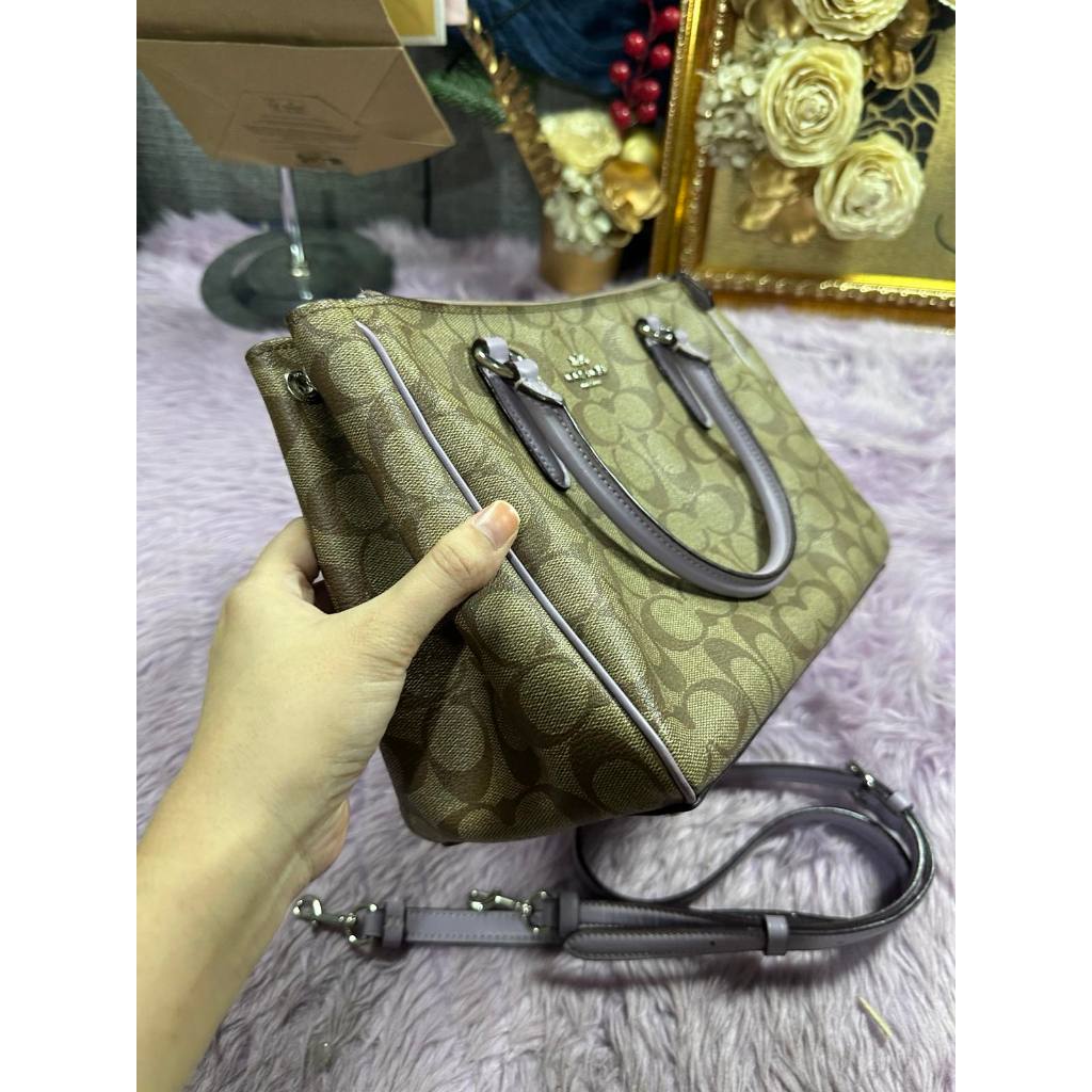 ORIG Preloved CCH Mini Surrey Carryall Khaki/Purple Bag