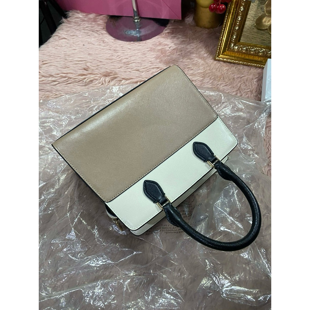ORIG Preloved KS Madison Small Satchel Beige Bag