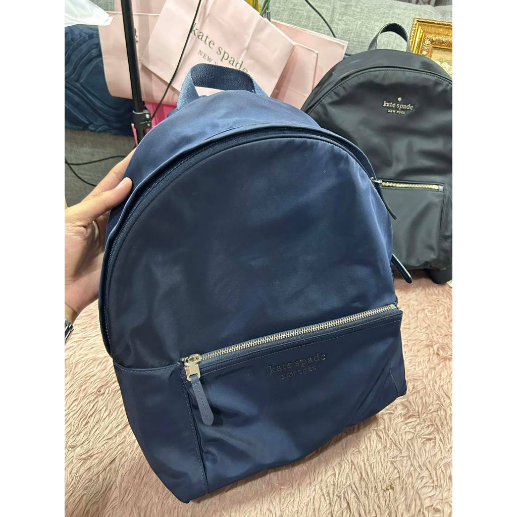 ORIG Preloved KS The Nylon City Large Blue Bag Backpack