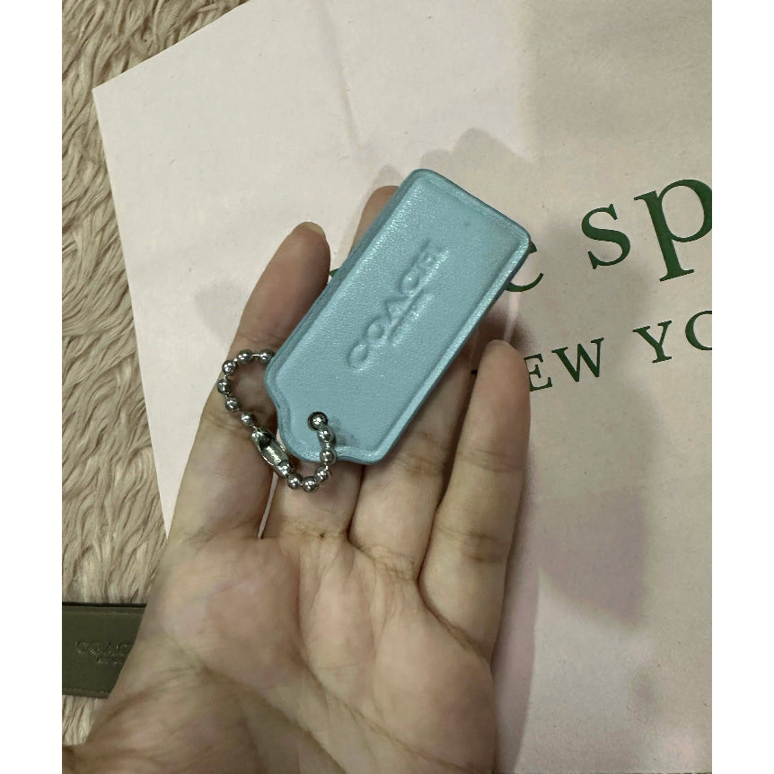 Orig Small Wallet Leather Gold Keychain / Bag Charms / Hangtag