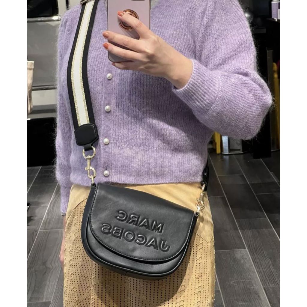 ORIG Preloved MJ Flash Saddle Flap Brown Bag