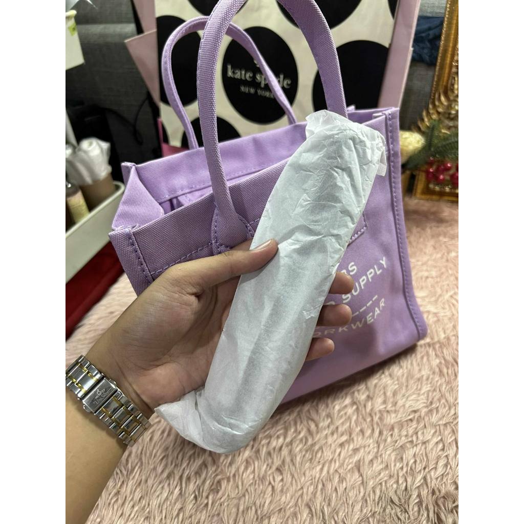 ORIG & IMPORTED MJ Canvas Standard Supply Small Tote Bag Purple