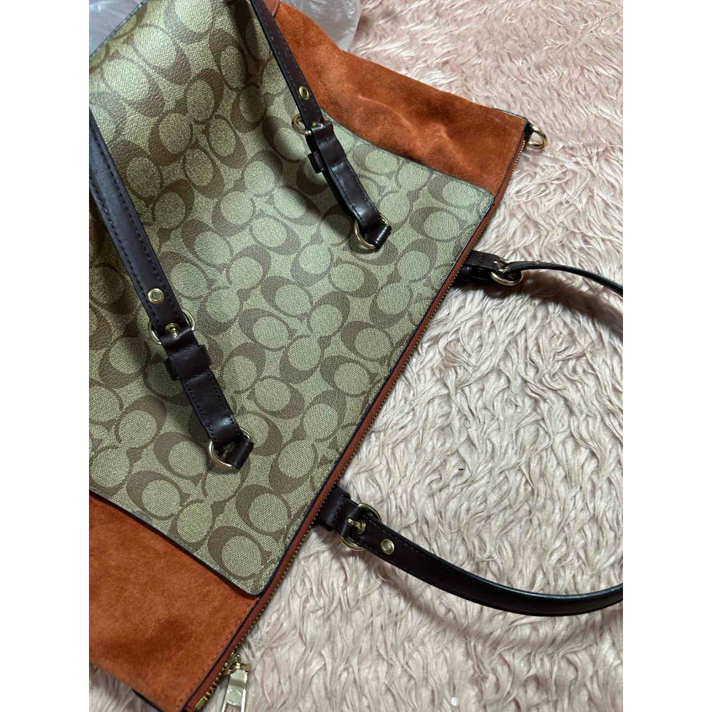 ORIG Preloved CCH Kleo Carryall Large Tote Orange Bag In Signature Canvas
