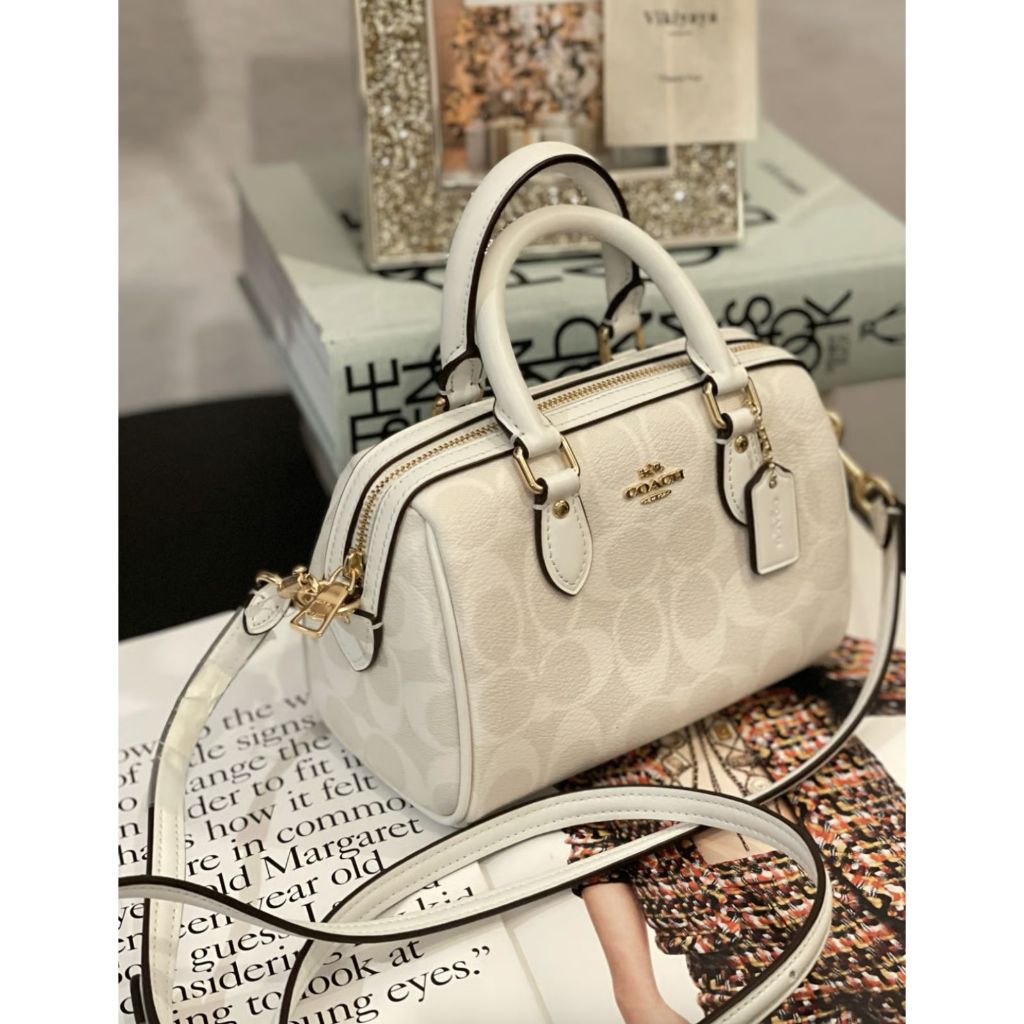 ORIG & IMPORTED CCH Mini Rowan Crossbody Small White Bag In Signature Canvas