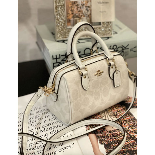 ORIG & IMPORTED CCH Mini Rowan Crossbody Small White Bag In Signature Canvas