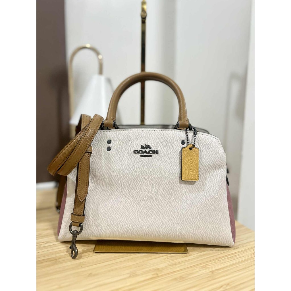 ORIG Preloved CCH Mini Lillie Carryall Medium Colorblock White Satchel Bag