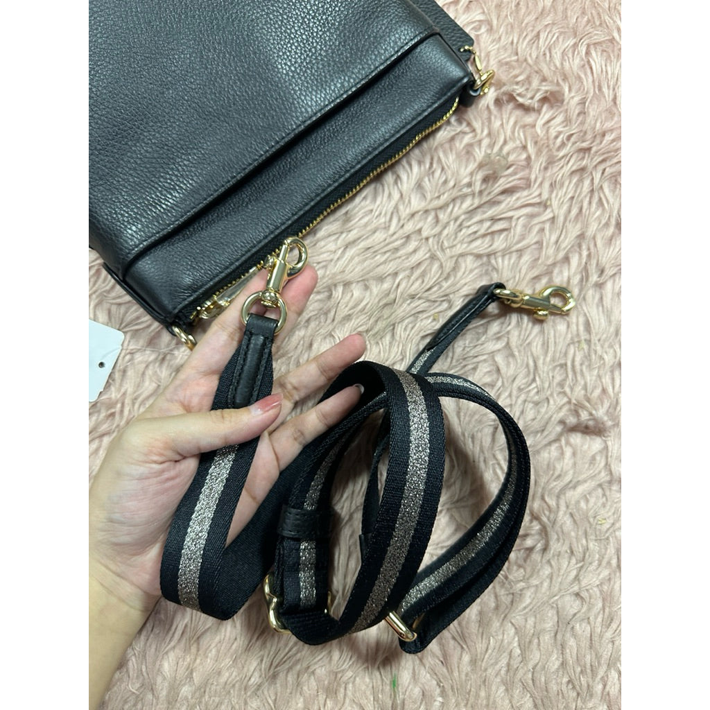 ORIG & IMPORTED CCH Jes Slim Crossbody Black Bag With Horse And Carriage