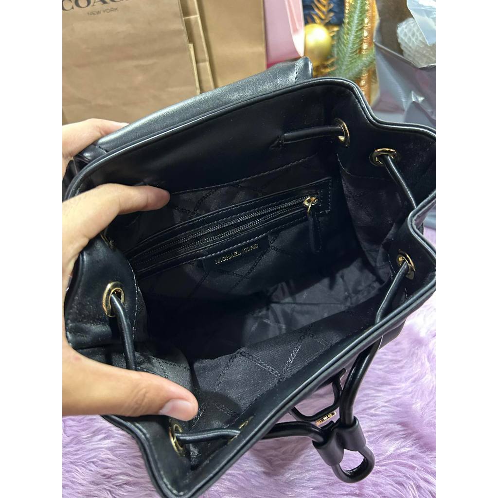 ORIG Preloved MK Cara Small Nylon Backpack Black Bag