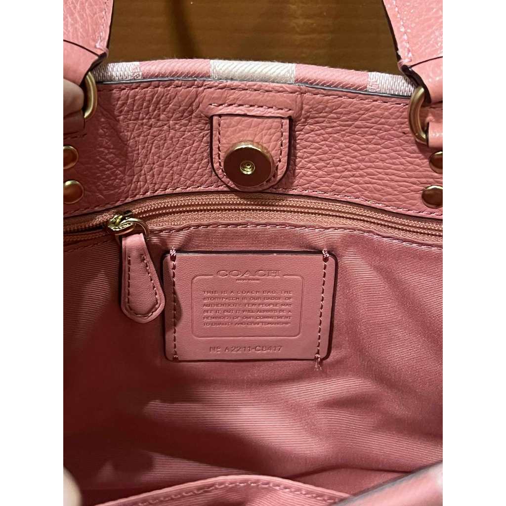 ORIG Preloved CCH Dempsey Tote 22 In Signature Jacquard Pink Small Bag