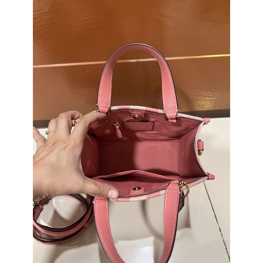 ORIG Preloved CCH Dempsey Tote 22 In Signature Jacquard Pink Small Bag