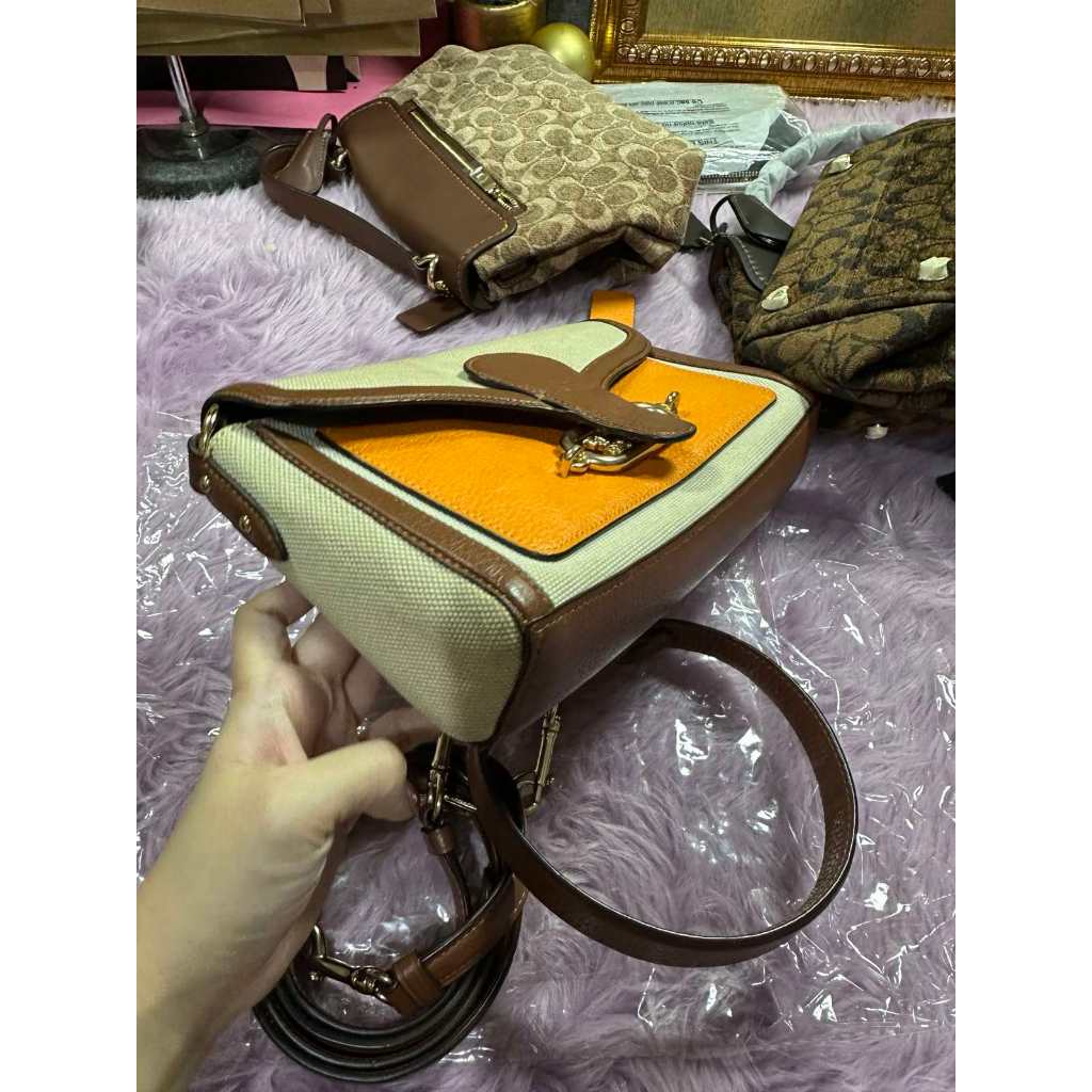ORIG Preloved CCH Jade Shoulder Bag Orange Beige