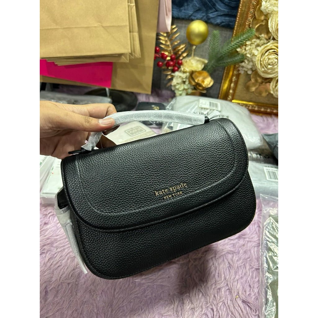 ORIG & IMPORTED KS Knott Top-handle Crossbody Small Black Bag