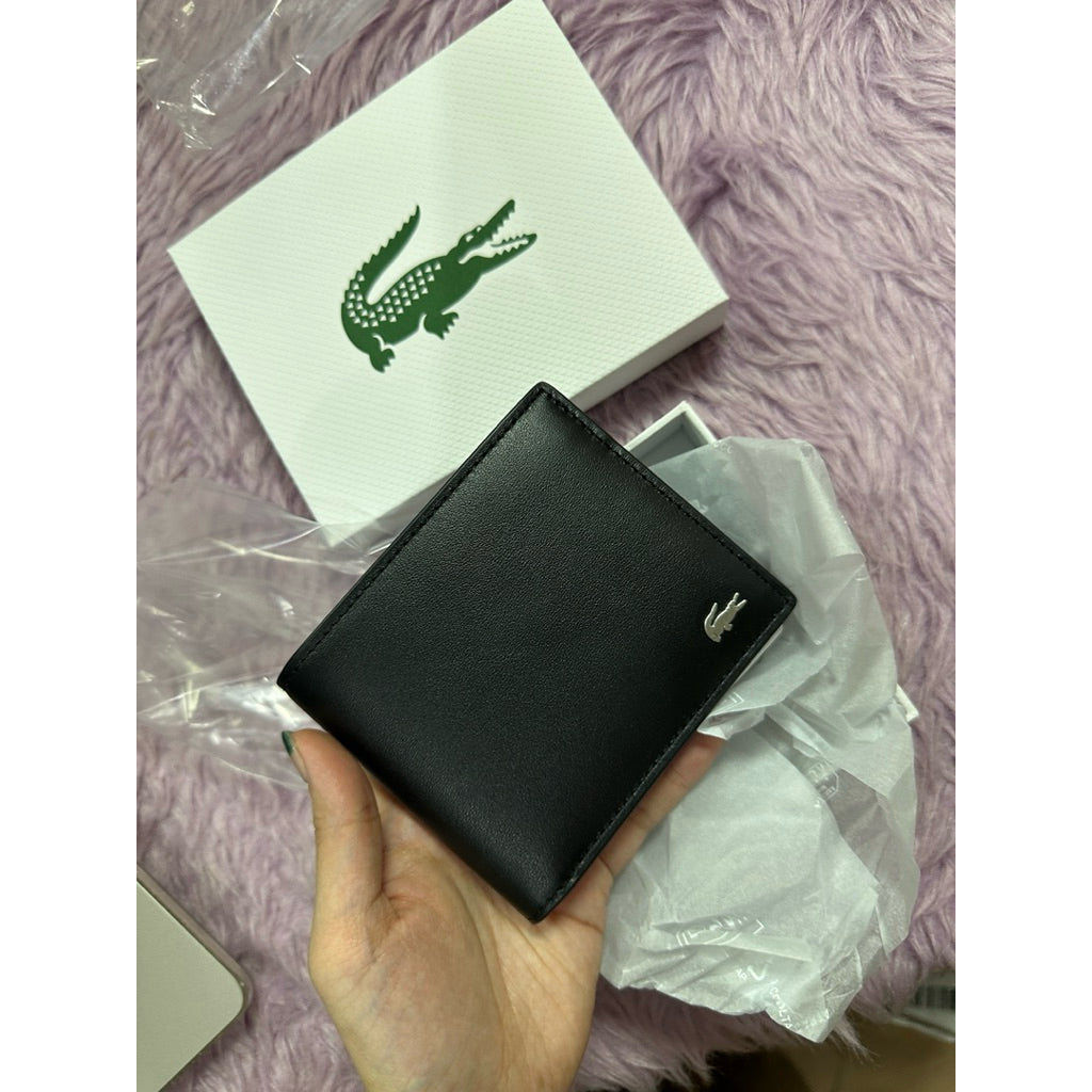 ORIG & IMPORTED NEW LCT Medium FG Leather Billfold Men Coin Black Wallet NH1112FG