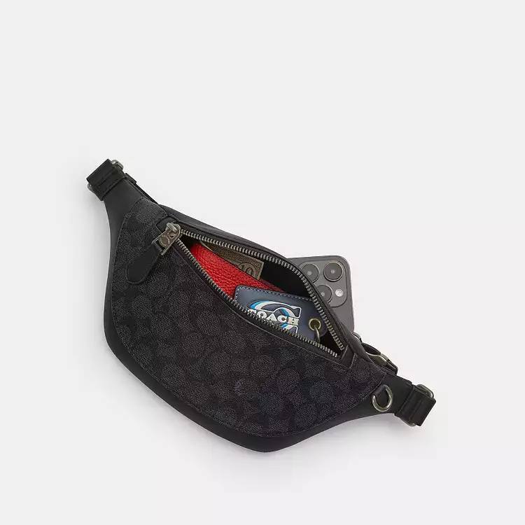 ORIG & IMPORTED CCH Warren Mini Belt Men Black Bag In Signature Canvas