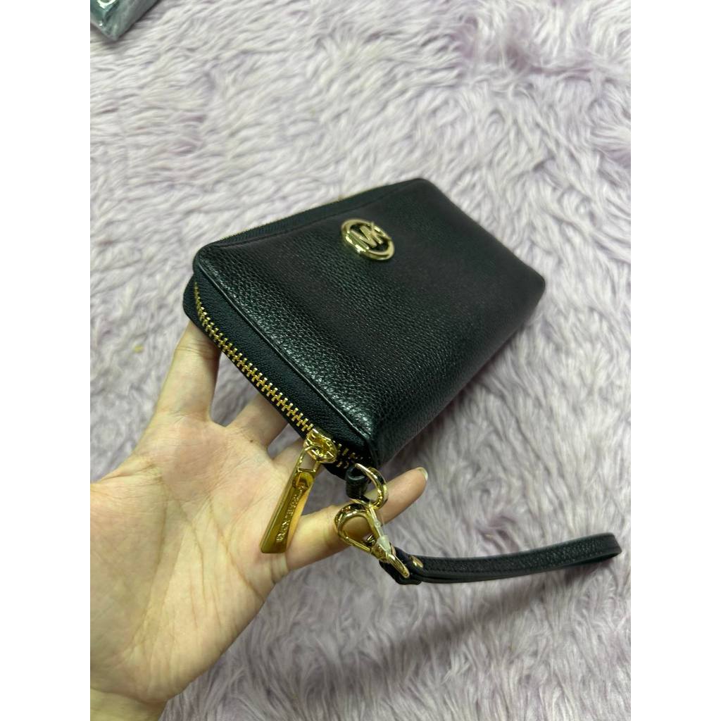 ORIG Preloved MK Fulton Phone Wristlet Medium Black Wallet