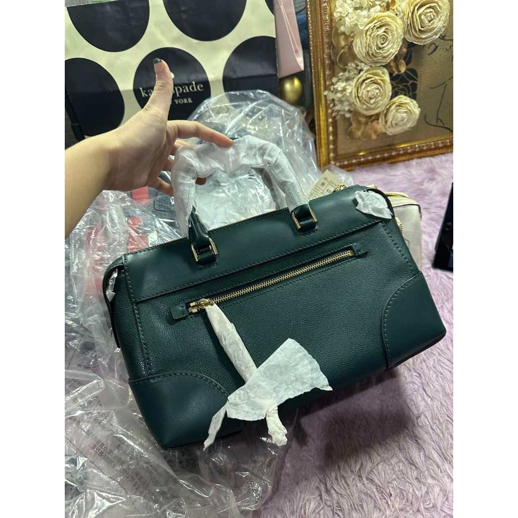 ORIG & IMPORTED MK Maya Medium Pebbled Leather Satchel Duffle Green Bag