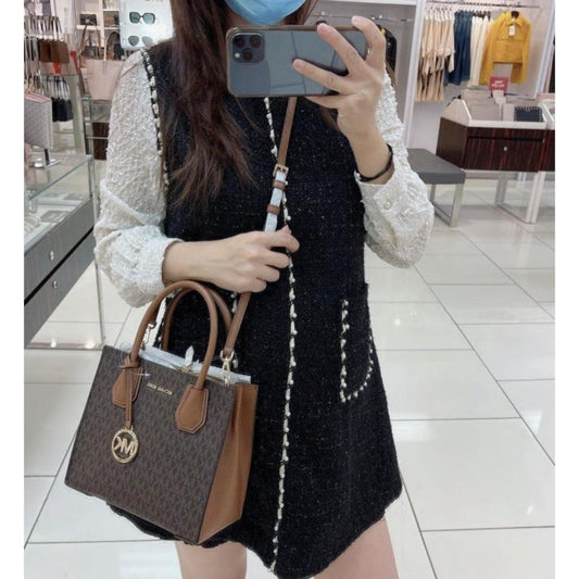 ORIG Preloved MK Mercer Medium Leather Crossbody Brown Bag