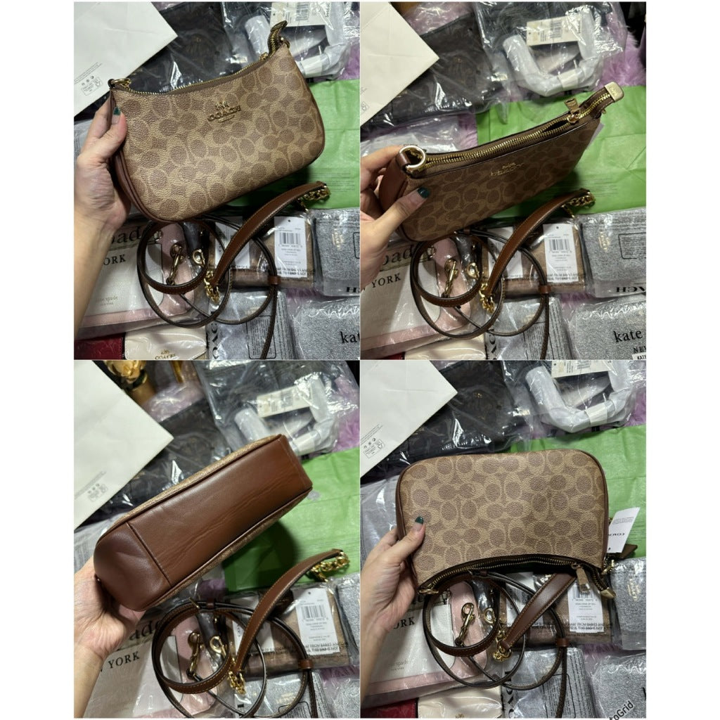 ORIG & IMPORTED CCH Teri Shoulder Bag In Signature Canvas in Tan/Brown